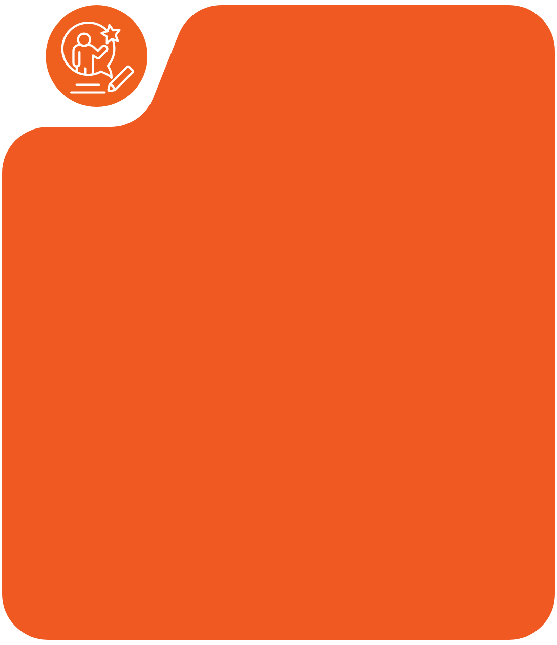 Orange impact card with icon
